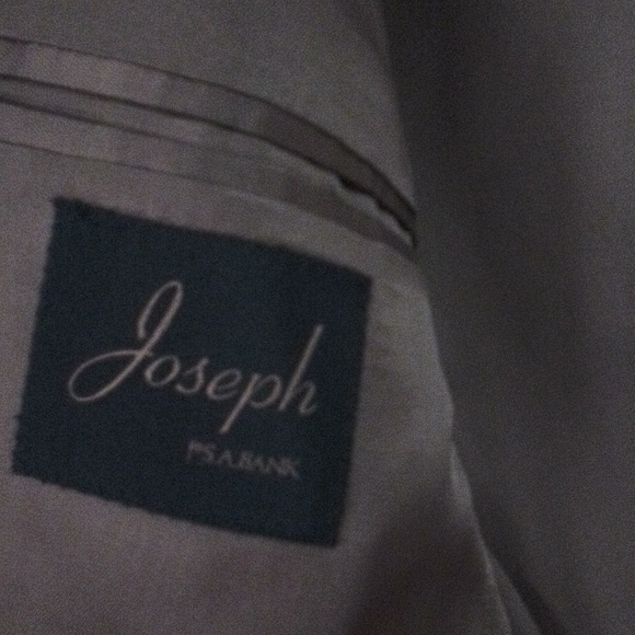 38s Slim Jos.A.Banks Taupe Pinstripe Suit - Picture 9 of 10